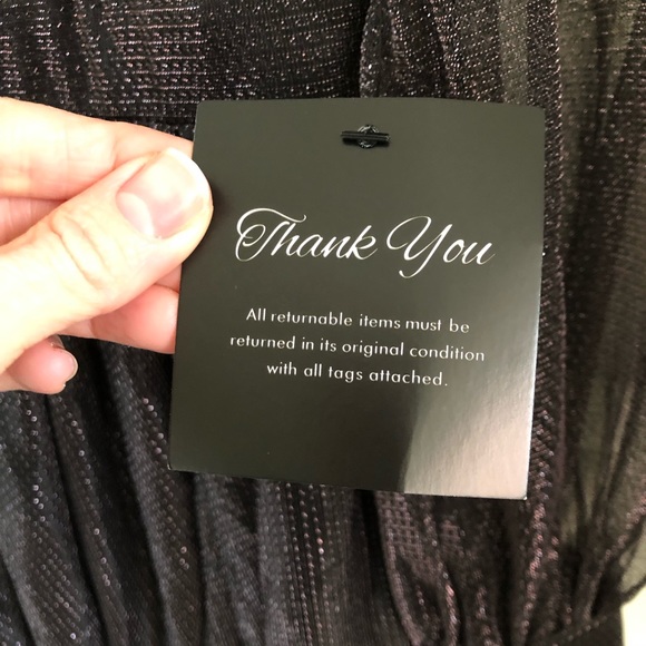 READ NWD Baltic Born Octavia Shimmer Dress Maxi Ballgown Glitter Wedding Black S - Picture 5 of 9